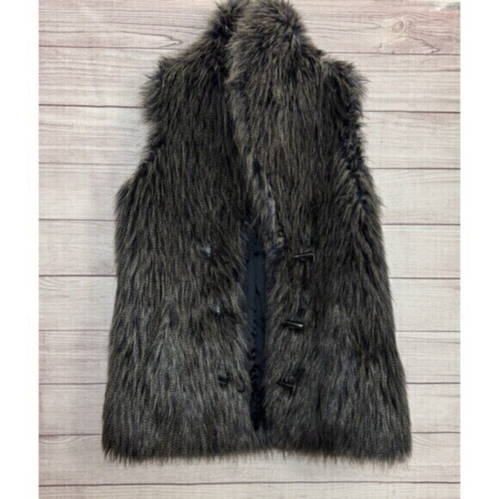 Candela Indigo Faux Fur Mahala Vest Size Medium SIZE LARGE